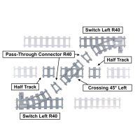 Doorsteek set R40 Links